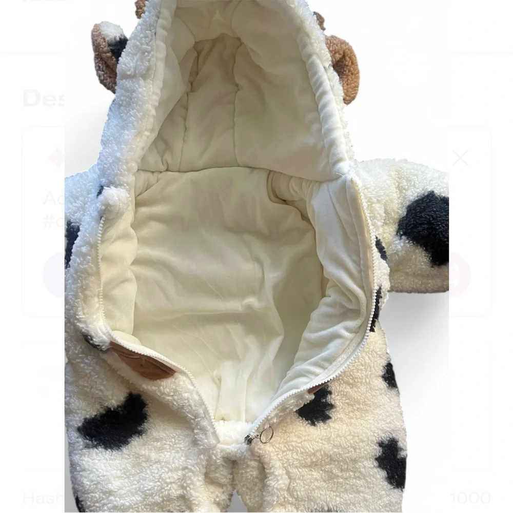 Adorable Cow Print Baby Onesie